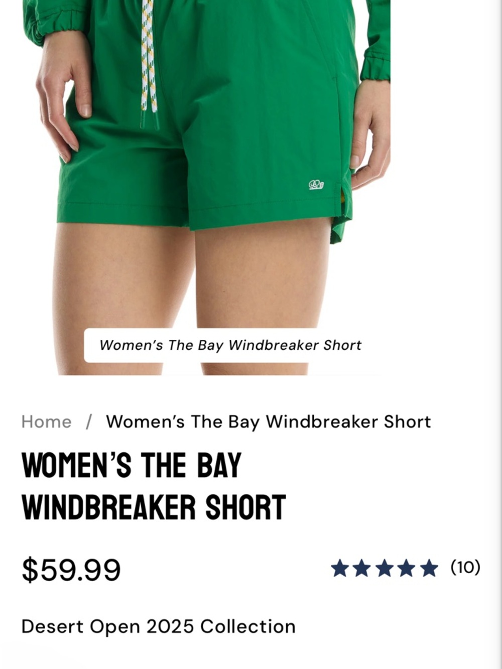 Women’s The Bay Windbreaker Shorts - Green